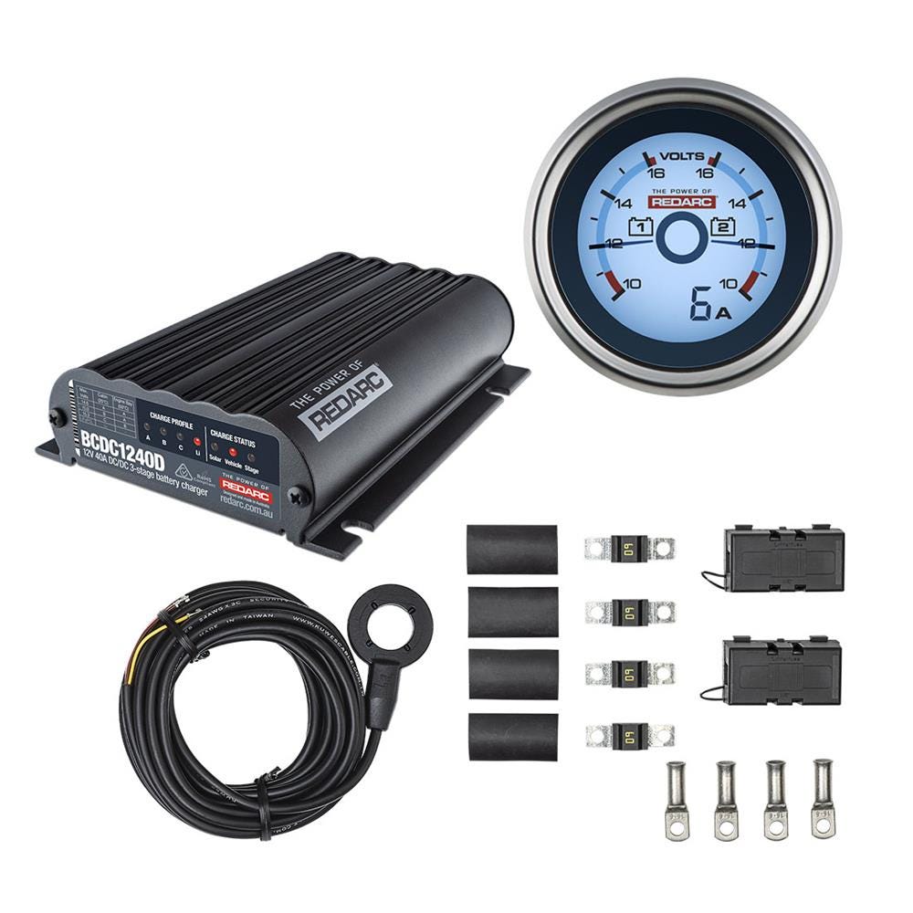 REDARC dual input 40A In-vehicle DC Battery Charging Kit