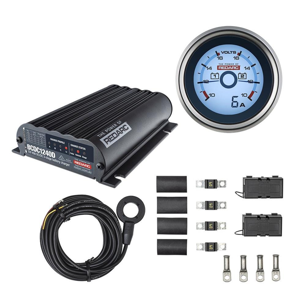  REDARC dual input 40A In-vehicle DC Battery Charging Kit