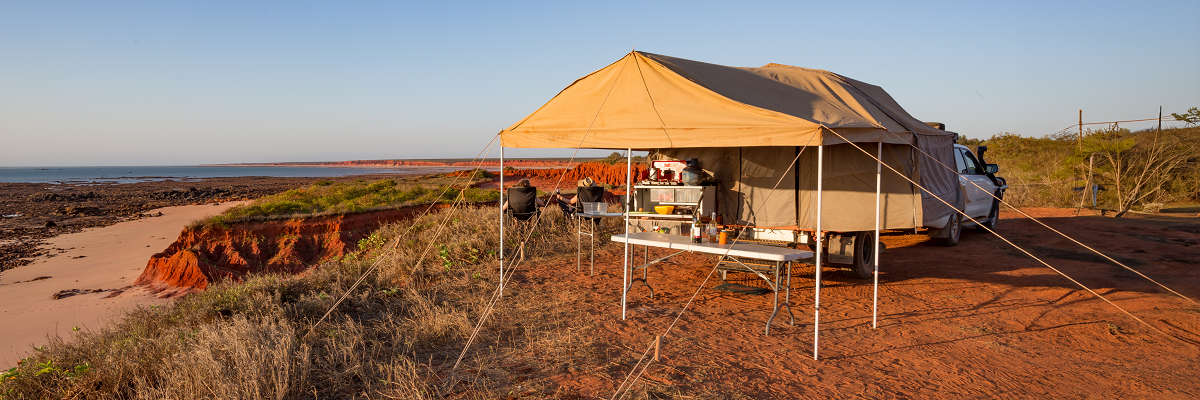 Camper trailer using REDARC BCDC Trailer S to keep batteries charged
