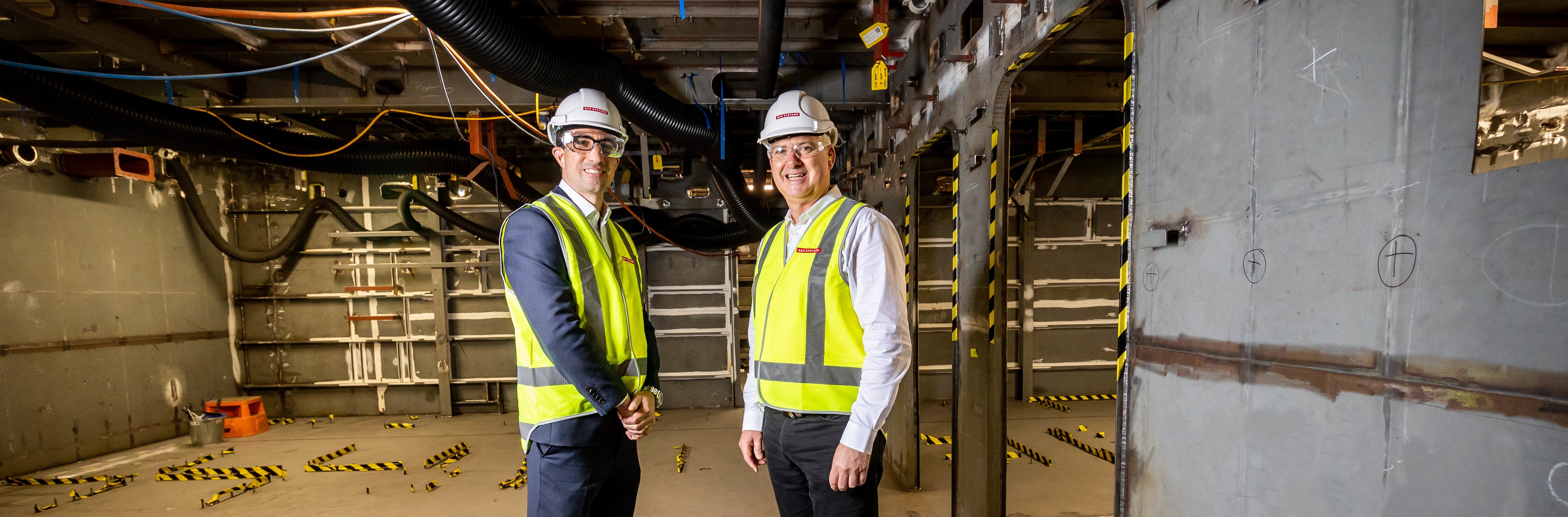 REDARC Defence & Space team with one of the high-quality lighting assemblies for Hunter Class Frigate.