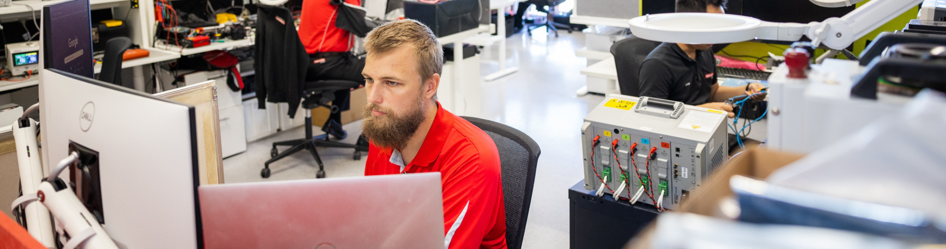 An engineering student working at REDARC